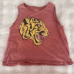 Target Tiger Graphic Tank Top - Rust